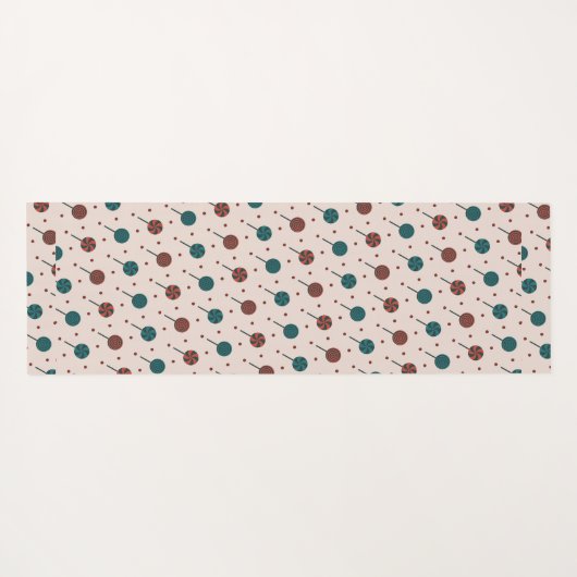 Halloween Beige Rood Minimaal Patroon Yogamat (Achterkant (horizontaal))