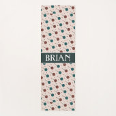 Halloween Beige Rood Minimaal Patroon Yogamat (Voorkant)