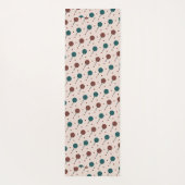 Halloween Beige Rood Minimaal Patroon Yogamat (Achterkant)