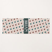 Halloween Beige Rood Minimaal Patroon Yogamat (Voorkant (horizontaal))