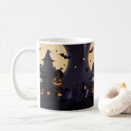 Halloween-bekerdesign voor koffie- en theeliefhebb koffiemok