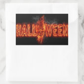 Halloween belettering rechthoekige sticker (Tas)