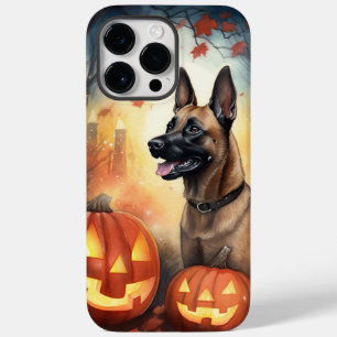 Halloween Belgium Malinoi met pompoenen eng Case-Mate iPhone 14 Pro Max Hoesje