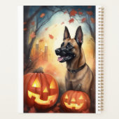 Halloween Belgium Malinoi met pompoenen eng Planner (Achterkant)