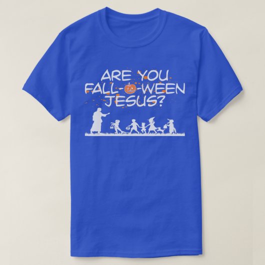 Halloween ben je Falloween Jesus T-shirt (Design voorkant)