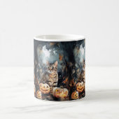 Halloween Bengaal Cat met pompoenen eng Koffiemok (Center)