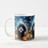 Halloween Bernedole met pompoenen eng Koffiemok (Links)