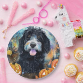 Halloween Bernedole met pompoenen eng Papieren Bordje (Feest)