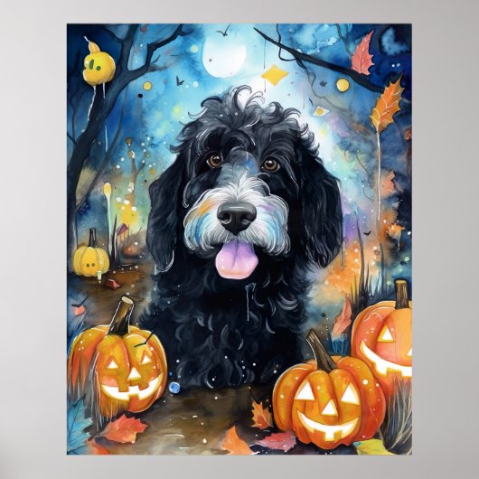 Halloween Bernedole met pompoenen eng Poster (Voorkant)