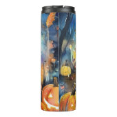 Halloween Bernedole met pompoenen eng Thermosbeker (Achterkant)