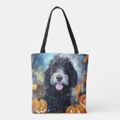 Halloween Bernedole met pompoenen eng Tote Bag (Achterkant)