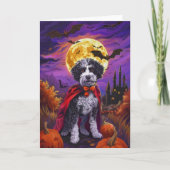 Halloween Bernedoodle Dog Pumpkins eng Kaart (Voorkant)