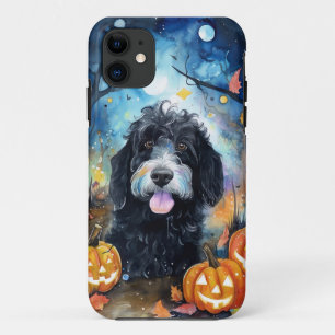 Halloween Bernedoodle Met Pompoenen Eng Case-Mate iPhone Case