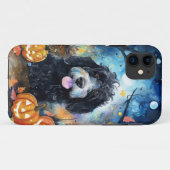 Halloween Bernedoodle Met Pompoenen Eng Case-Mate iPhone Case (Achterkant (horizontaal))