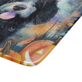 Halloween Bernedoodle Met Pompoenen Eng Snijplank (Hoek)