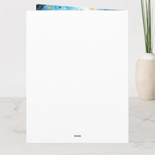 Halloween Bernedoodle Met Pompoenen Griezelen Kaart (Achterkant)