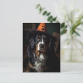 Halloween Berner Berghond Schattig Briefkaart (Staand voorkant)