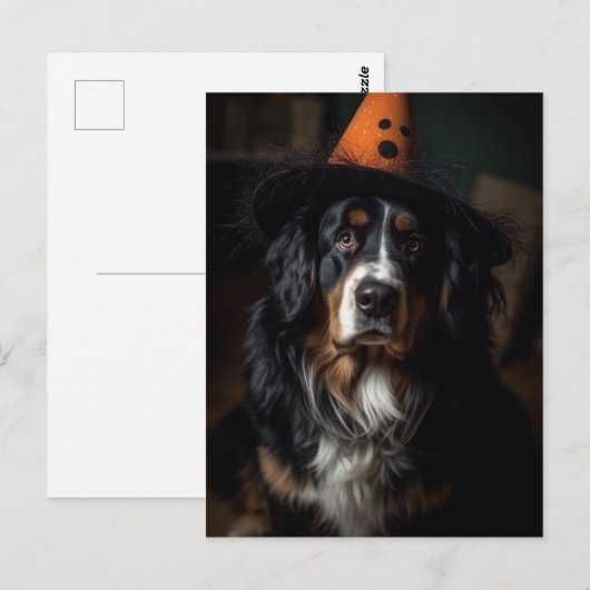 Halloween Berner Berghond Schattig Briefkaart (Voorkant / Achterkant)