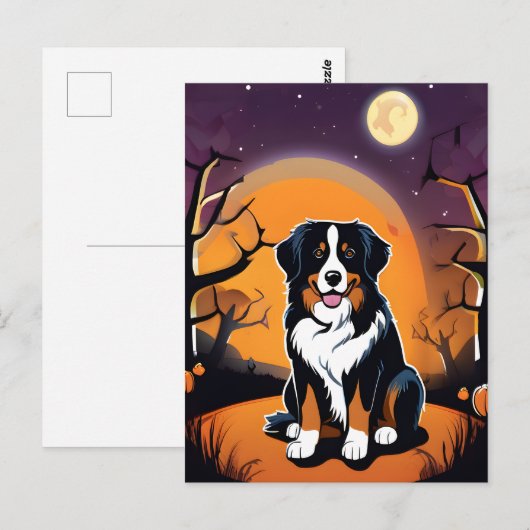 Halloween Berner Mountain Dog Briefkaart (Voorkant / Achterkant)