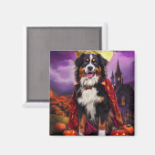 Halloween Berner Mountain Dog Pumpkins eng Magneet (Voorkant / Achterkant)