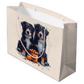 Halloween Berner Mountain Dogs Pumpkin Groot Cadeauzakje (Achterkant Gekanteld)