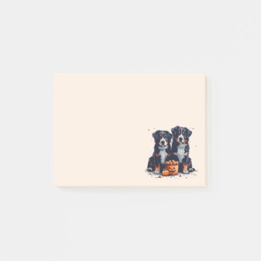 Halloween Berner Mountain Dogs Pumpkin Post-it® Notes (Voorkant)