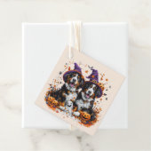 Halloween Berner Mountain Dogs Witch Ghost Bedankjes Labels (In situ)