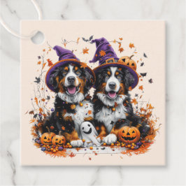 Halloween Berner Mountain Dogs Witch Ghost Bedankjes Labels