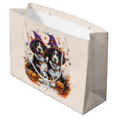Halloween Berner Mountain Dogs Witch Ghost Groot Cadeauzakje (Achterkant Gekanteld)