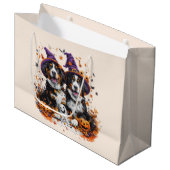 Halloween Berner Mountain Dogs Witch Ghost Groot Cadeauzakje (Voorkant Gekanteld)