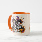 Halloween Berner Mountain Dogs Witch Ghost Mok (Voorkant links)