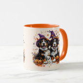 Halloween Berner Mountain Dogs Witch Ghost Mok (Voorkant rechts)