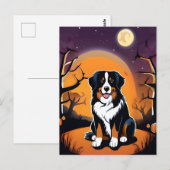 Halloween Berner Sennenhond Ansichtkaart Briefkaart (Voorkant / Achterkant)