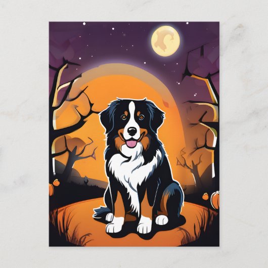 Halloween Berner Sennenhond Ansichtkaart Briefkaart (Voorkant)