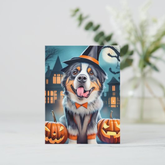 Halloween Bernese Mountain Dog Briefkaart (Staand voorkant)