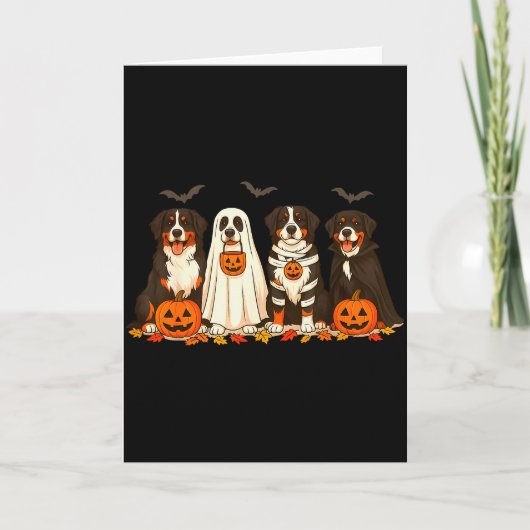 Halloween Bernese Mountain Dog Ghost Soky Bernese  Kaart (Voorkant)