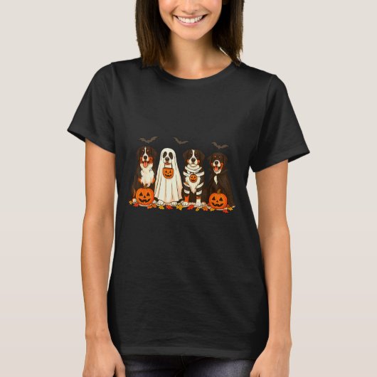 Halloween Bernese Mountain Dog Ghost Soky Bernese  T-shirt (Voorkant)