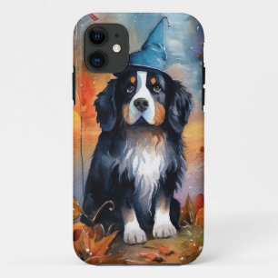Halloween Bernese Mountain met pompoenen Scary Case-Mate iPhone Case