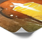 Halloween Bernese Mountain met pompoenen Scary Poster (Hoek)