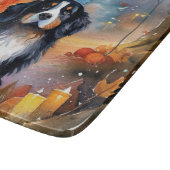 Halloween Bernese Mountain met pompoenen Scary Snijplank (Hoek)