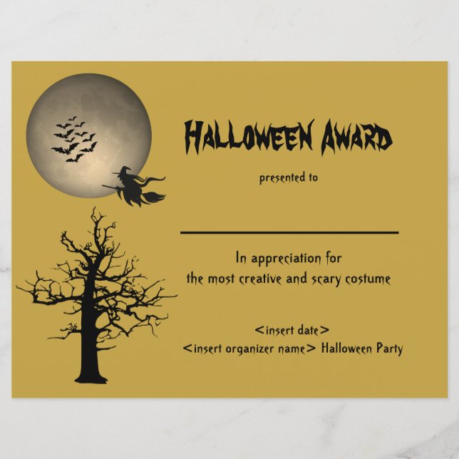 Halloween Best Costume Award (Voorkant)