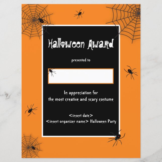 Halloween Best Costume Award (Voorkant)