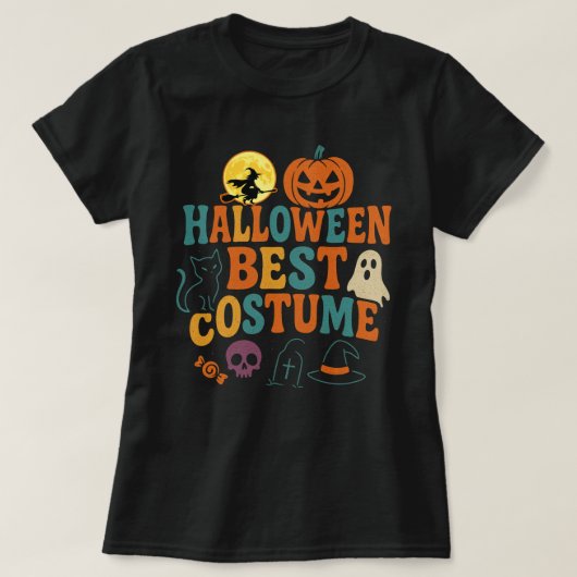 Halloween Best Costume – Spooky Retro T-Shirt (Design voorkant)