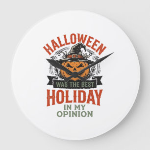 Halloween Beste Feestdag Vintage Pompoen Shirt Ont Grote Klok