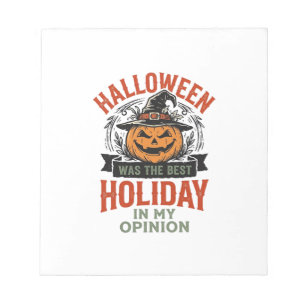 Halloween Beste Feestdag Vintage Pompoen Shirt Ont Notitieblok