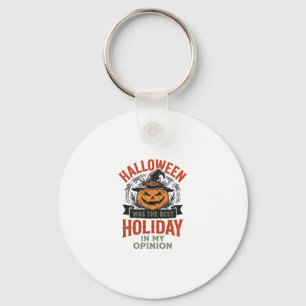 Halloween Beste Feestdag Vintage Pompoen Shirt Ont Sleutelhanger