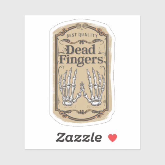 Halloween beste kwaliteit dode vingers fles sticker (Vel)