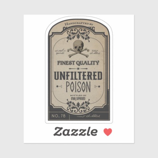 Halloween Beste Ongefilterde Gif Magische Drank Sticker (Vel)