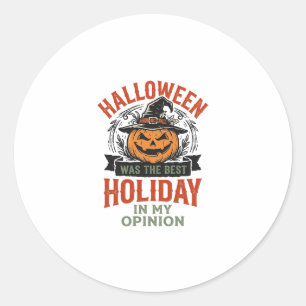 Halloween Beste Vakantie Vintage Pompoen Shirt Ont Ronde Sticker
