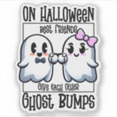Halloween Beste Vrienden Ghost Bump Sticker (Voorkant)
